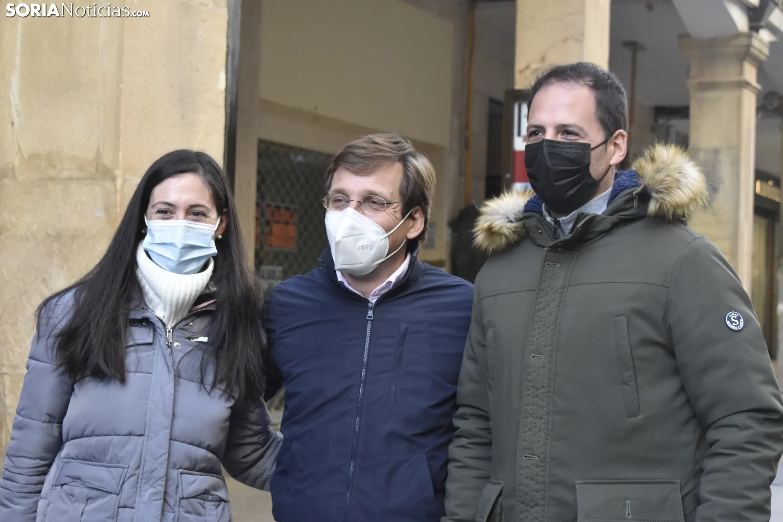 Almeida apoya al PP de Soria en la campaña electoral. 