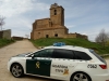Una patrulla de la Guardia Civil en Pozalmuro, Soria.