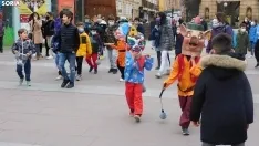 Desfile de Gigantes y Cabezudos en Soria por Carnaval.