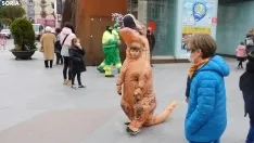 Desfile de Gigantes y Cabezudos en Soria por Carnaval.