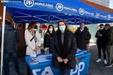 El PP hace campaña en Soria capital. /María Ferrer