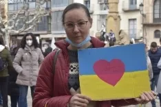 Manifestación contra la guerra en Ucrania