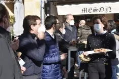 Almeida apoya al PP de Soria en la campaña electoral. 