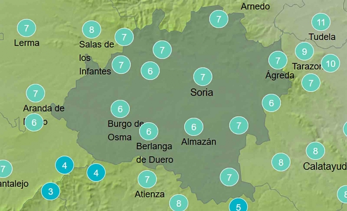 El tiempo en Soria: Siguen bajando las diurnas
