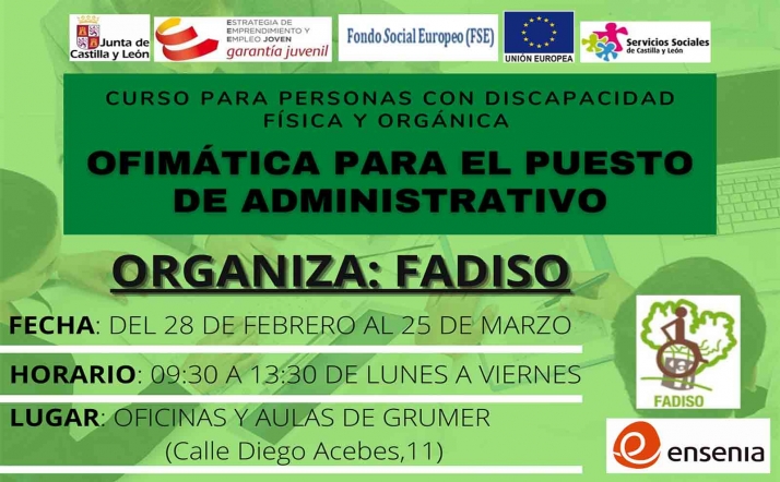 FADISO inicia un curso de ofimática para personas con discapacidad