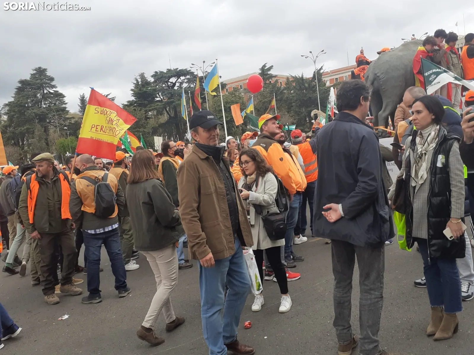 Una imagen de la manifestación hoy en Madrid. /SN