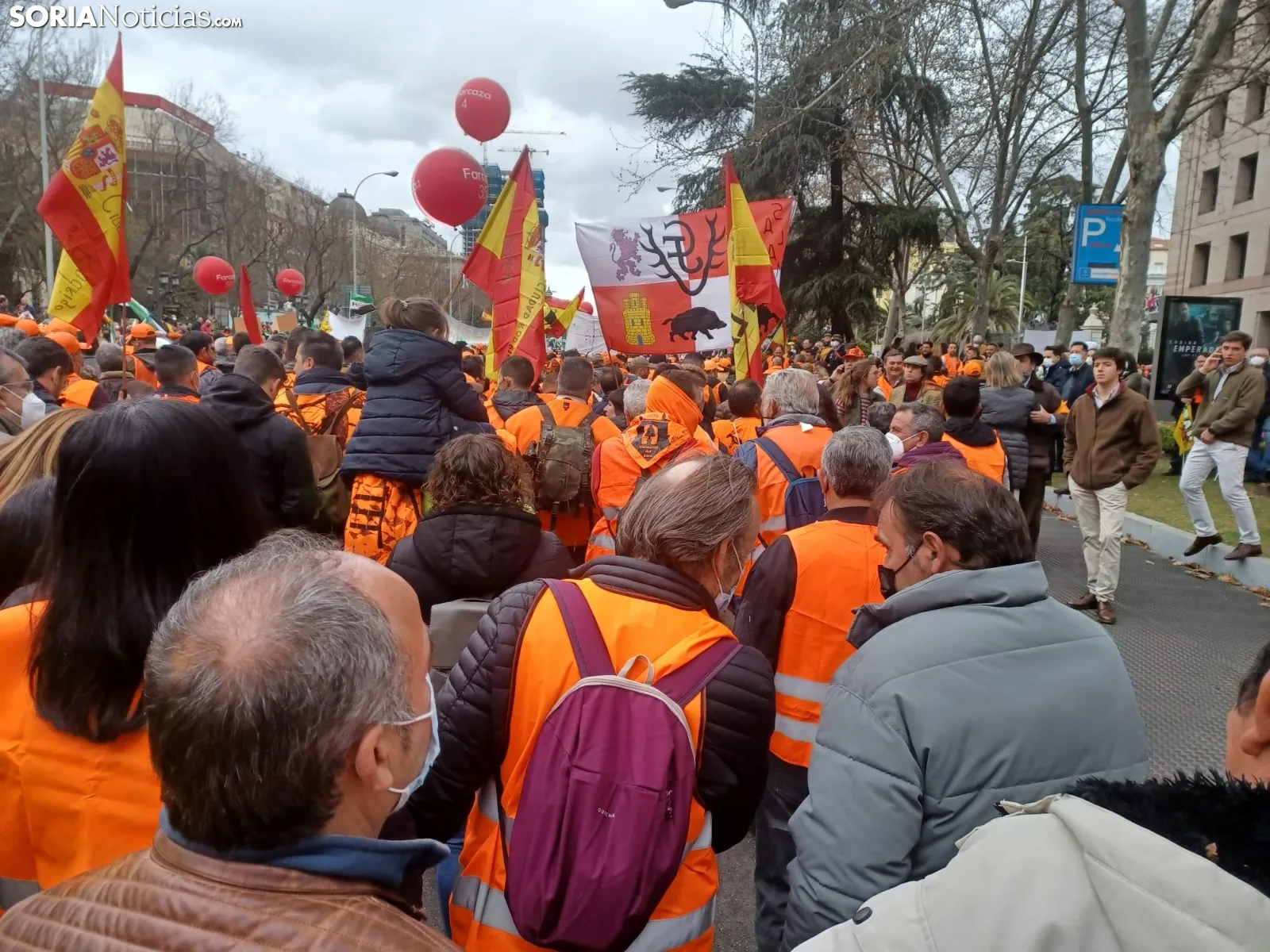 Una imagen de la manifestación hoy en Madrid. /SN