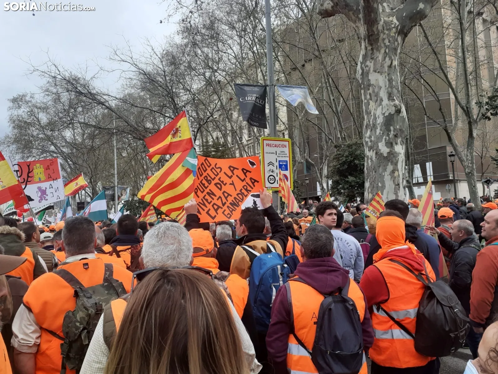 Una imagen de la manifestación hoy en Madrid. /SN