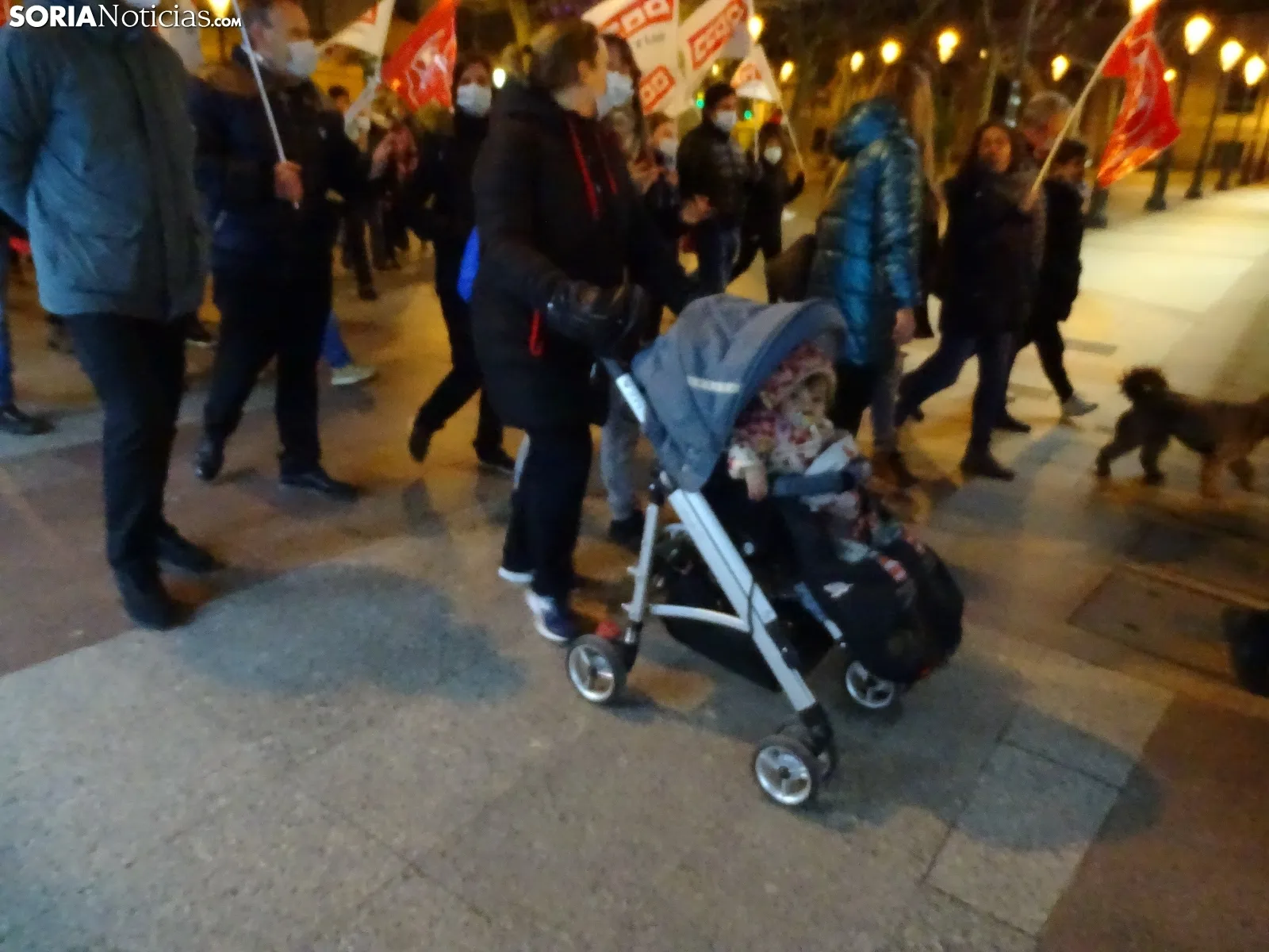 Una imagen de la movilización esta tarde-noche de miércoles. /SN