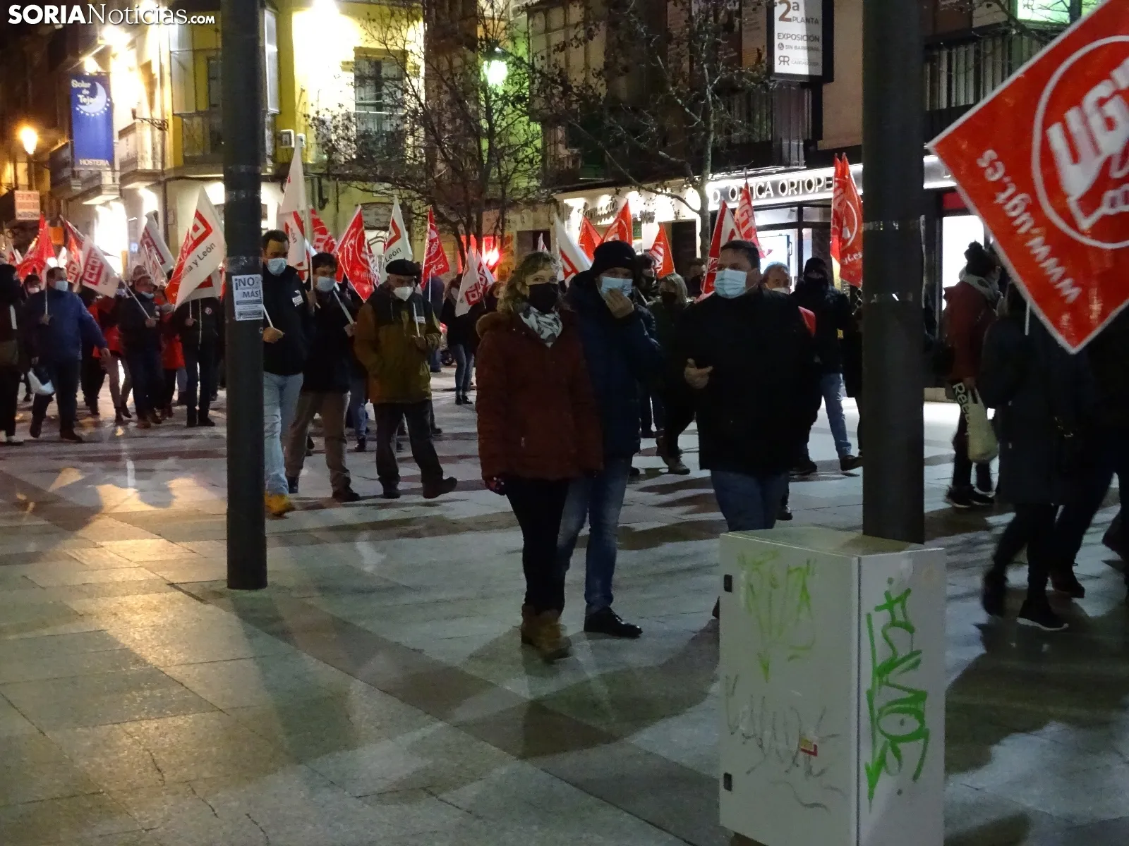 Una imagen de la movilización esta tarde-noche de miércoles. /SN