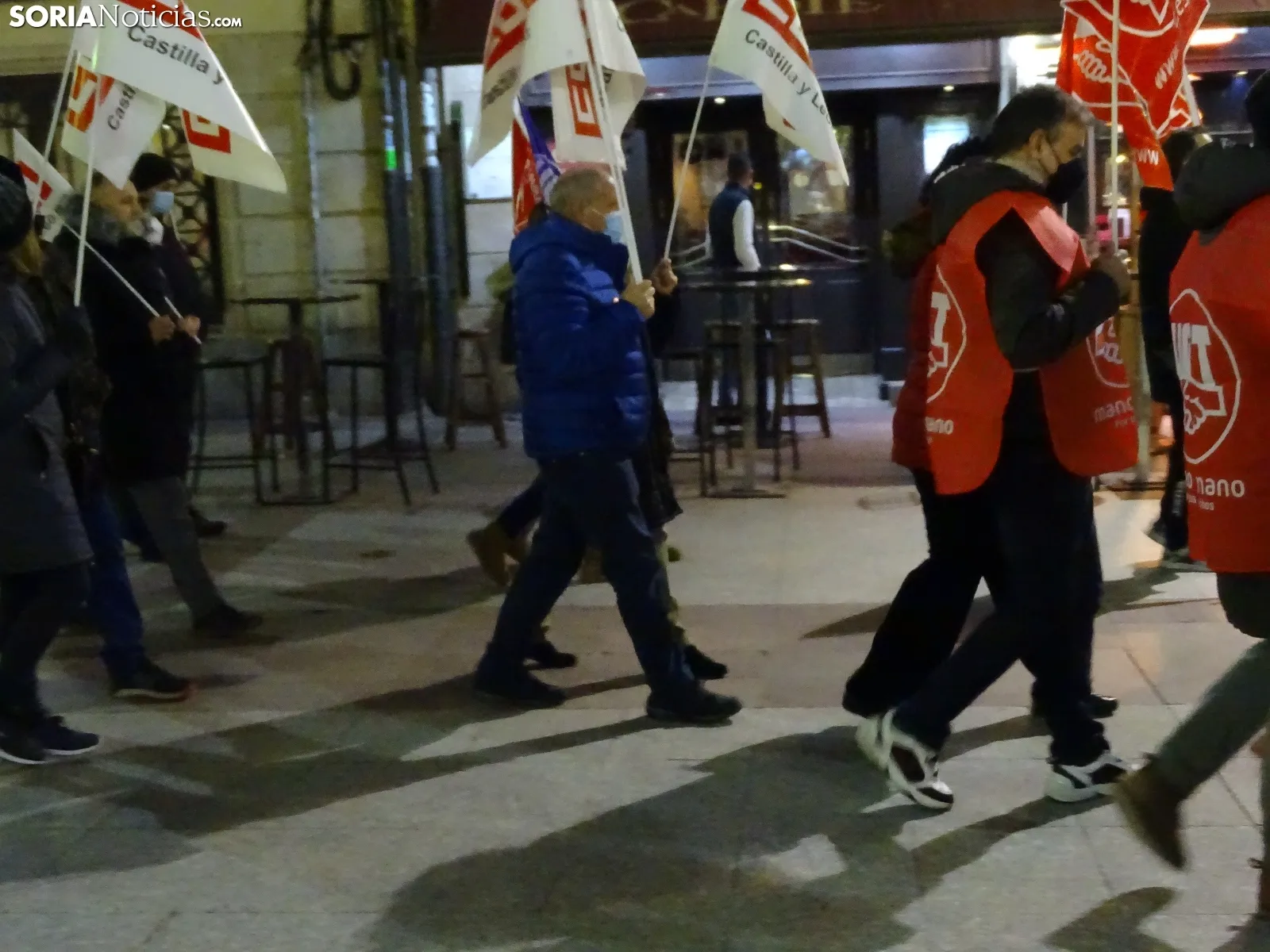 Una imagen de la movilización esta tarde-noche de miércoles. /SN