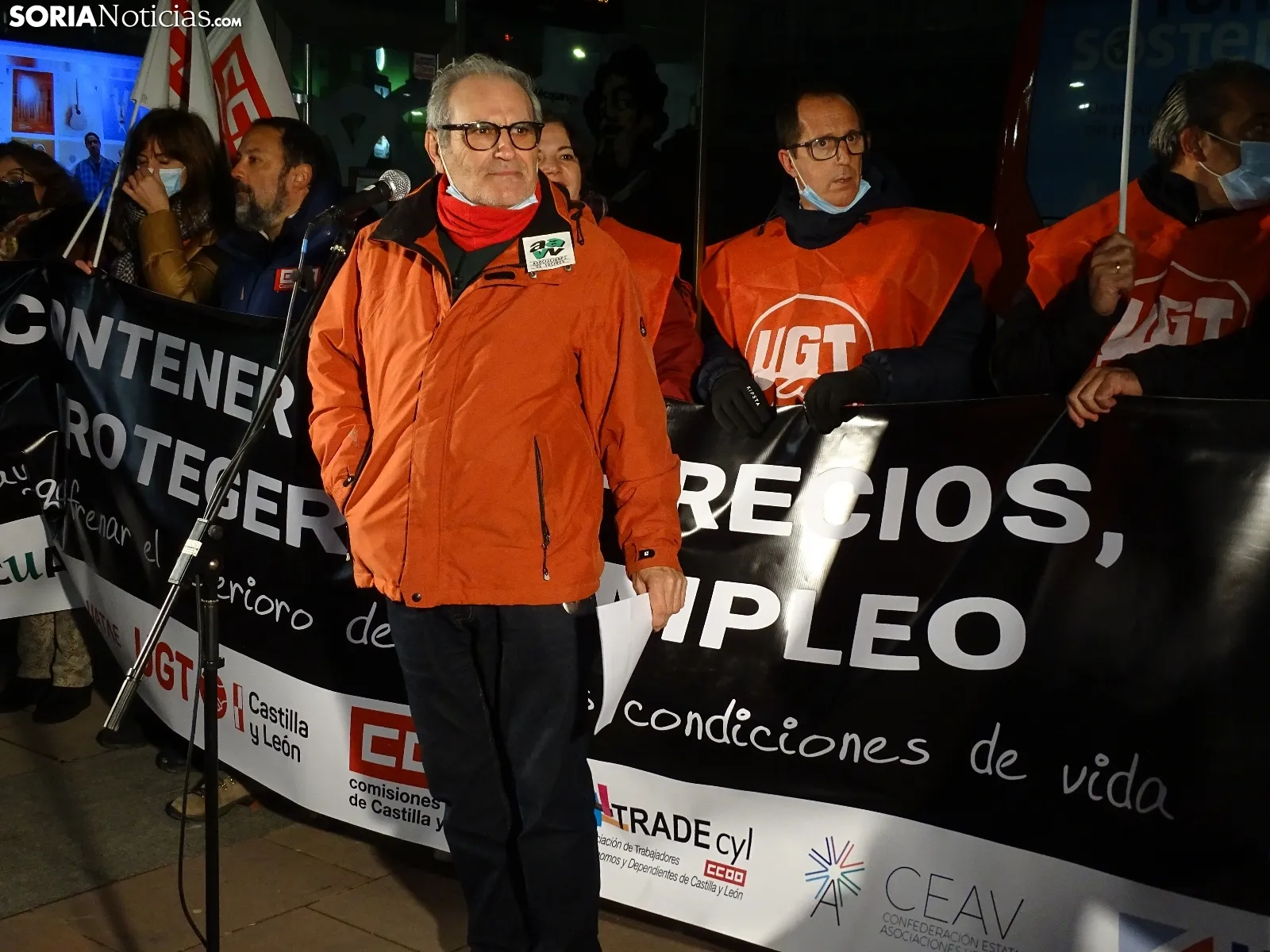 Una imagen de la movilización esta tarde-noche de miércoles. /SN