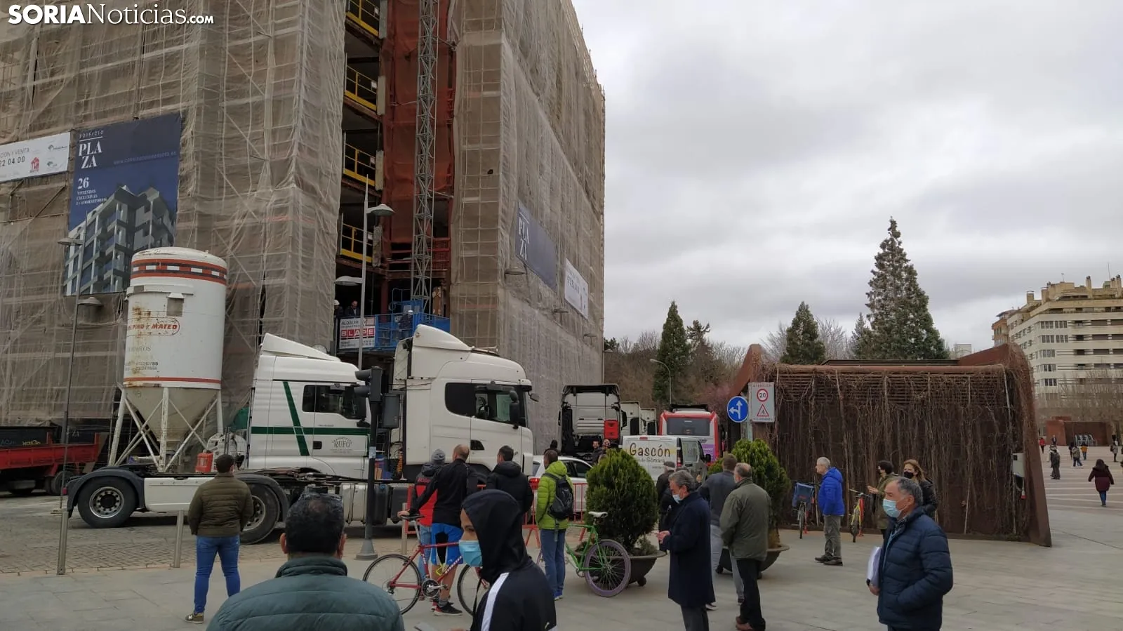 Protesta de los camioneros sorianos. SN