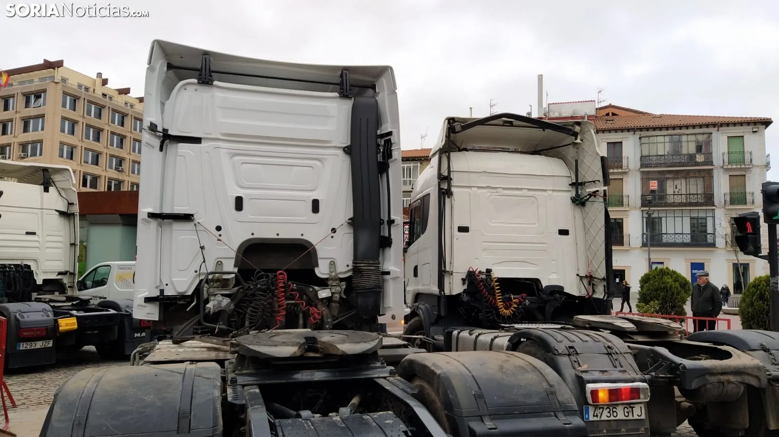 Protesta de los camioneros sorianos. SN