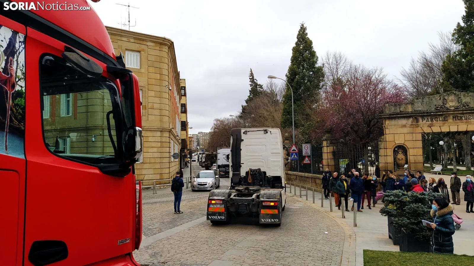 Protesta de los camioneros sorianos. SN