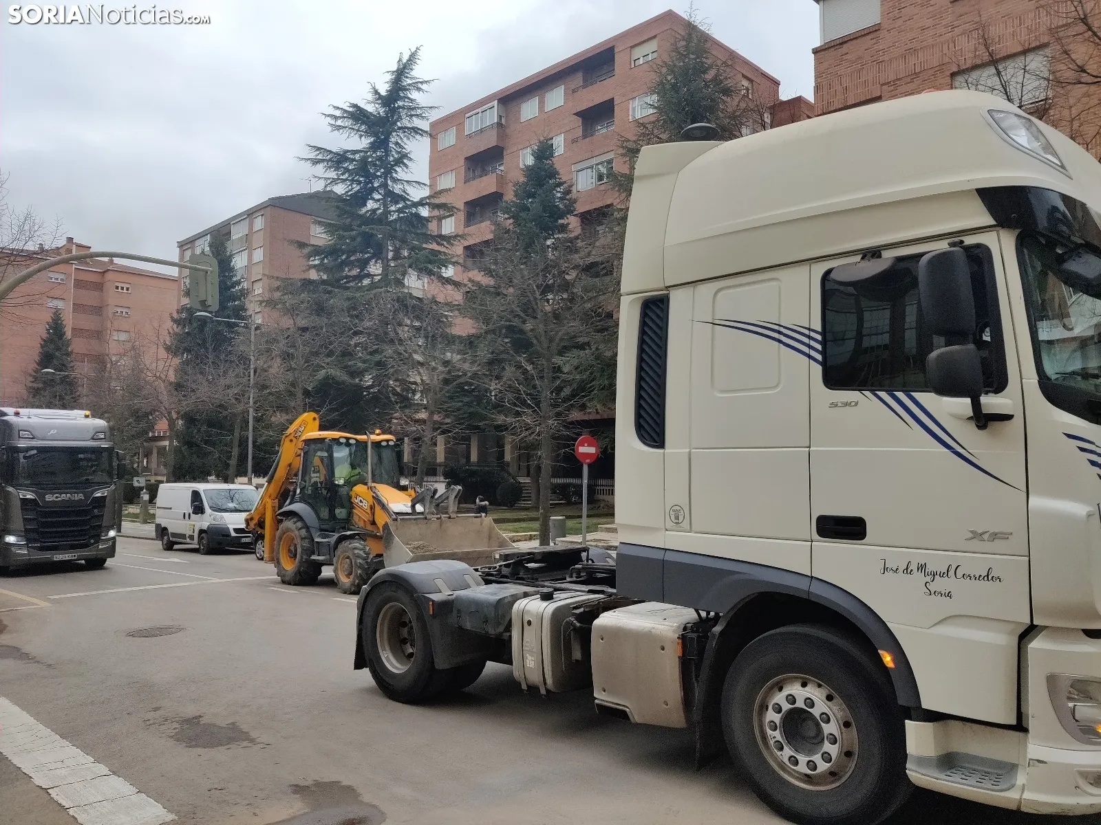 Protesta de los camioneros sorianos. SN