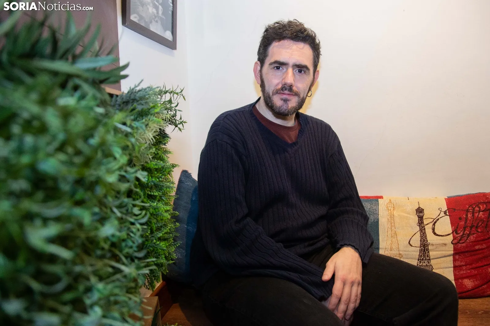 Miguel Lage en una entrevista con Soria Noticias. María Ferrer