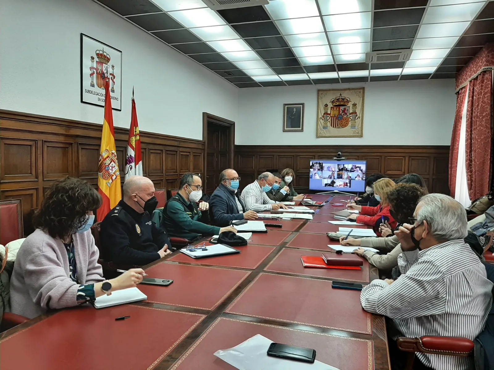 Reunión hoy en la sede de la subdelegación del Gobierno. /SdG