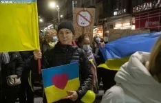 Una de las imágenes de la manifestación de este viernes. /Julián García