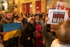 Una de las imágenes de la manifestación de este viernes. /Julián García