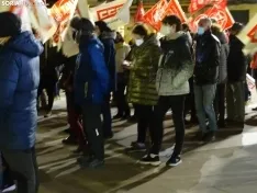 Una imagen de la movilización esta tarde-noche de miércoles. /SN