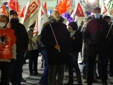 Una imagen de la movilización esta tarde-noche de miércoles. /SN