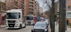 Protesta de los camioneros sorianos. SN