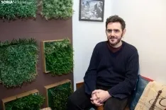 Miguel Lage en una entrevista con Soria Noticias. María Ferrer