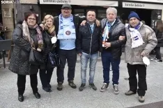 Aficiones en los compases previos del Numancia-Brea. 