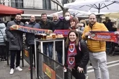 Aficiones en los compases previos del Numancia-Brea. 