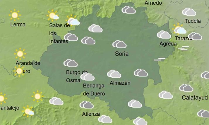 El tiempo en Soria: Se mantiene la nubosidad 
