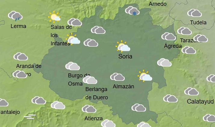 El tiempo en Soria: Nublado con menos precipitaciones