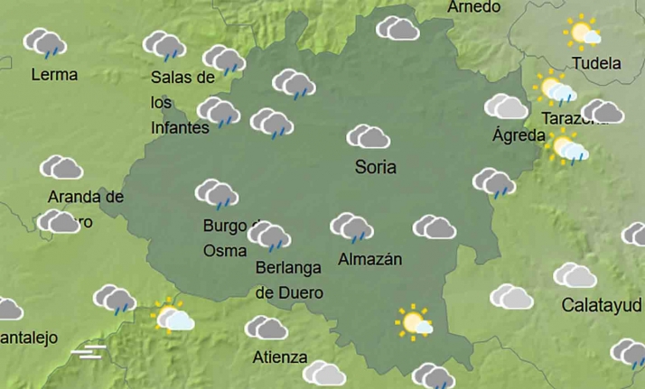 El tiempo en Soria: Cielos cubiertos y menos lluvia