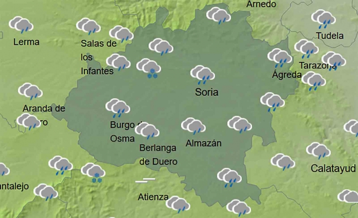 El tiempo en Soria: Lunes de lluvias