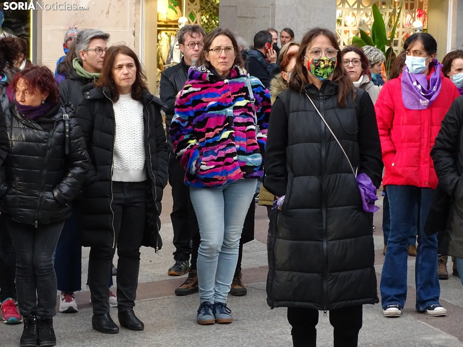 Una imagen de la concentración hoy en la plaza de Las Mujeres. /SN
