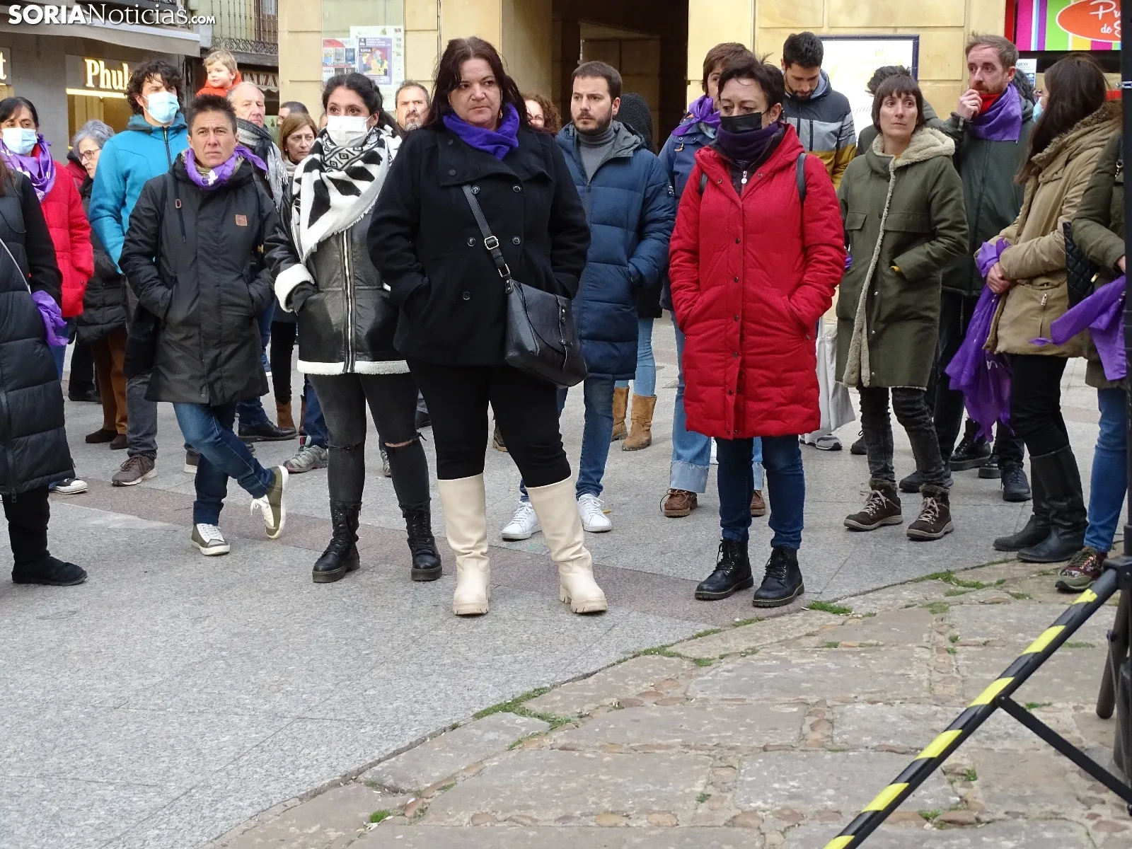 Una imagen de la concentración hoy en la plaza de Las Mujeres. /SN