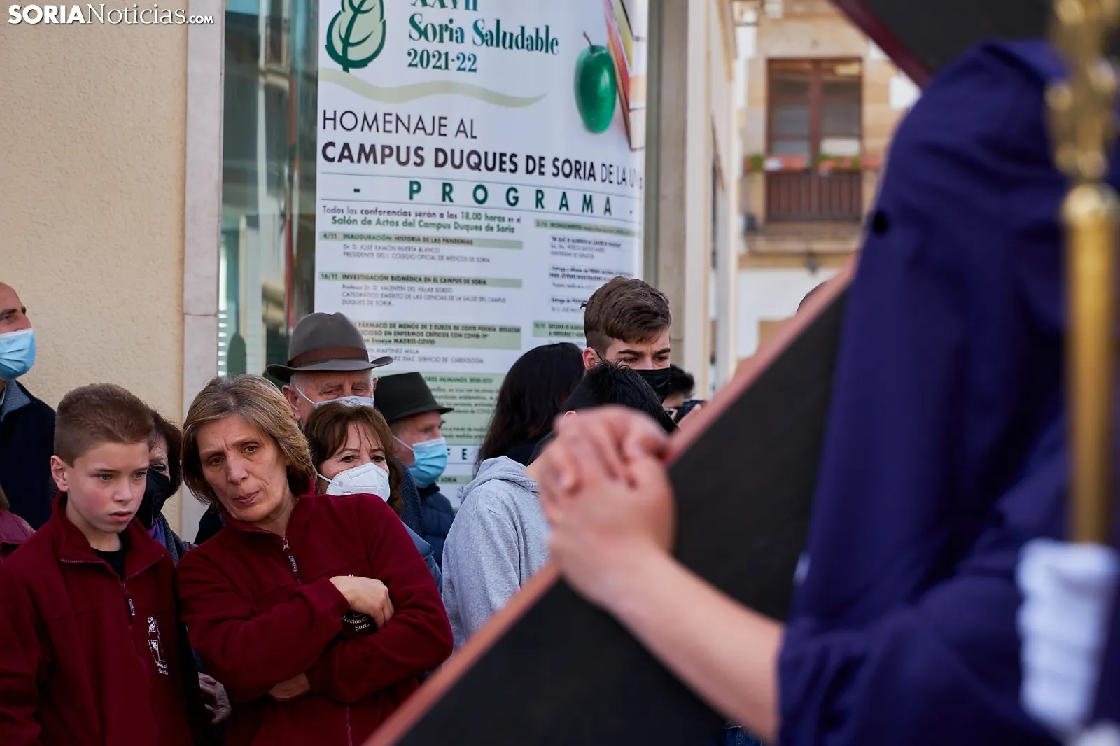 Una imagen de la procesión de este mediodía/. Cirilo Vargas. 