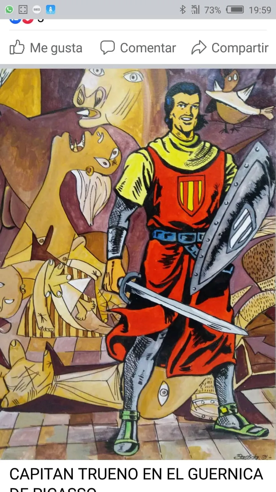 Foto 2 - Enrique Bastida expone en Miranda de Ebro su sorprendente muestra 'El c&oacute;mic en la pintura'