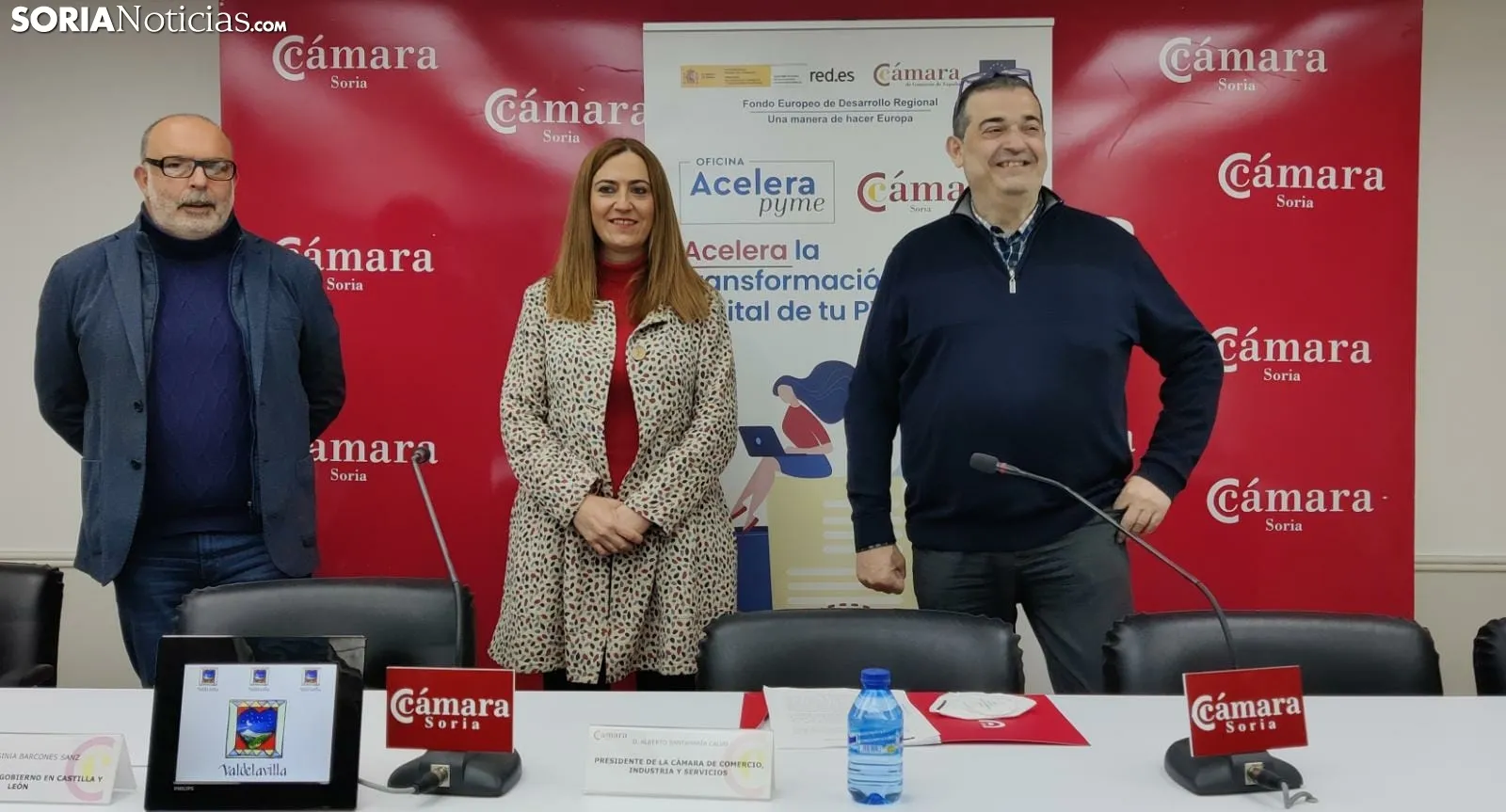 Latorre, Barcones y Santamaría esta mañana. SN