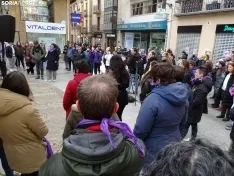 Una imagen de la concentración hoy en la plaza de Las Mujeres. /SN