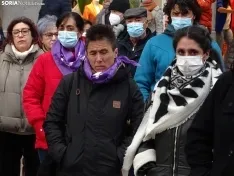 Una imagen de la concentración hoy en la plaza de Las Mujeres. /SN