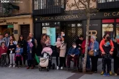 Una imagen de la procesión de este mediodía/. Cirilo Vargas. 