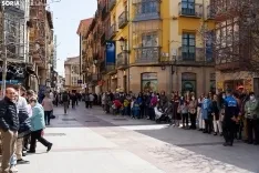 Una imagen de la procesión de este mediodía/. Cirilo Vargas. 