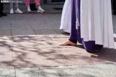 Una imagen de la procesión de este mediodía/. Cirilo Vargas. 