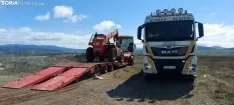Laboriosa retirada de un camión en La Omeñaca.