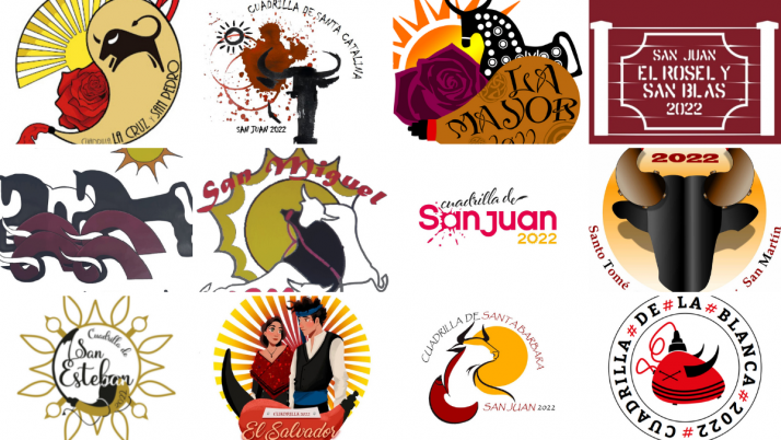 As&iacute; son los logotipos de las cuadrillas para San Juan 2022