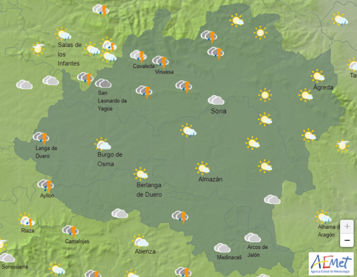 El Tiempo en Soria: Martes Santo pasado por agua 