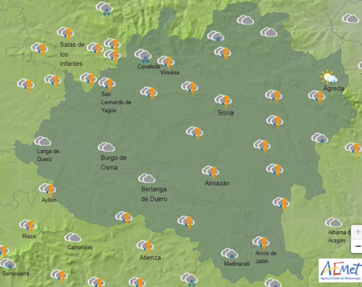 El tiempo en Soria: sábado nuboso con posibilidad de lluvias 