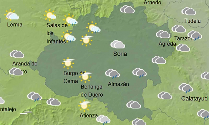 El tiempo en Soria: Posiblidad de chubascos débiles
