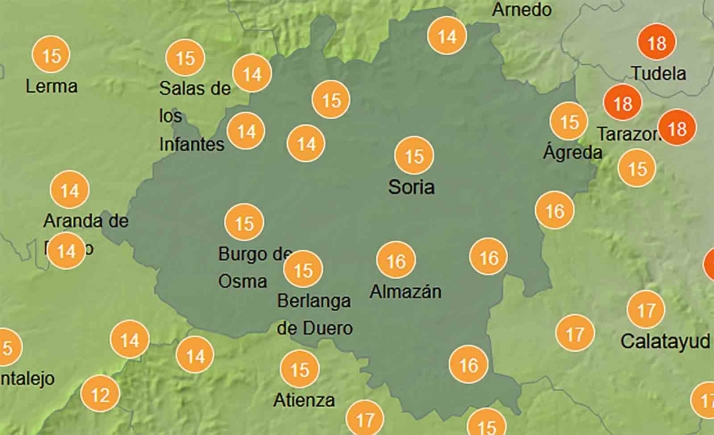 El tiempo en Soria: Mejoría en las máximas